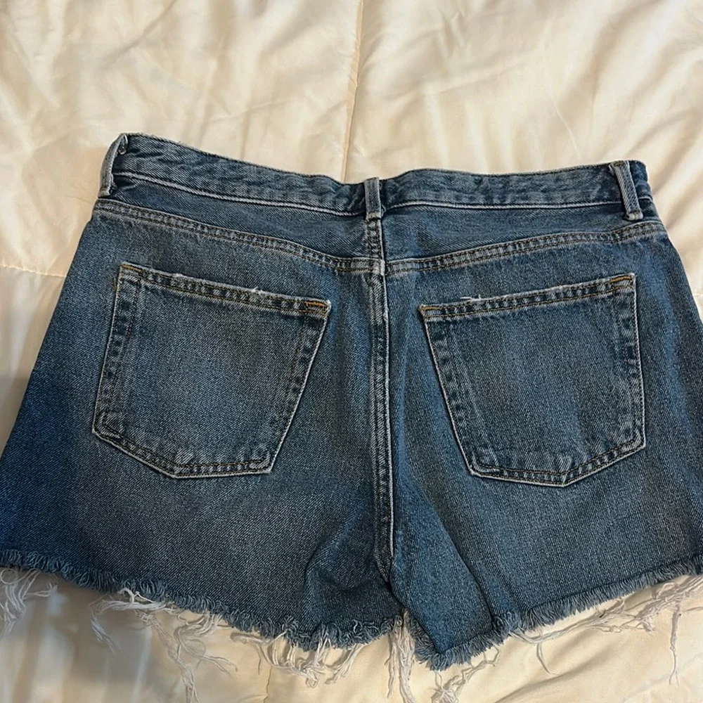 Topshop Moto Ashely Denim Distressed Women's Shorts